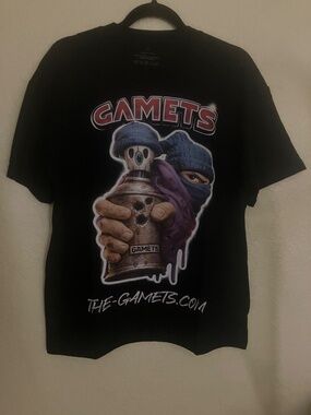The Gamets T-Shirt Unique Graphic Design Size L Black Unisex